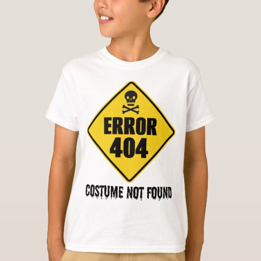 T-shirt Erreur d'Halloween 404 Costume introuvable (Devant)