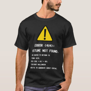 T-shirt Erreur d'Halloween 404 Costume introuvable Coding