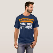 T-shirt Erreur d'Halloween Costume 404 introuvable Codage (Devant entier)