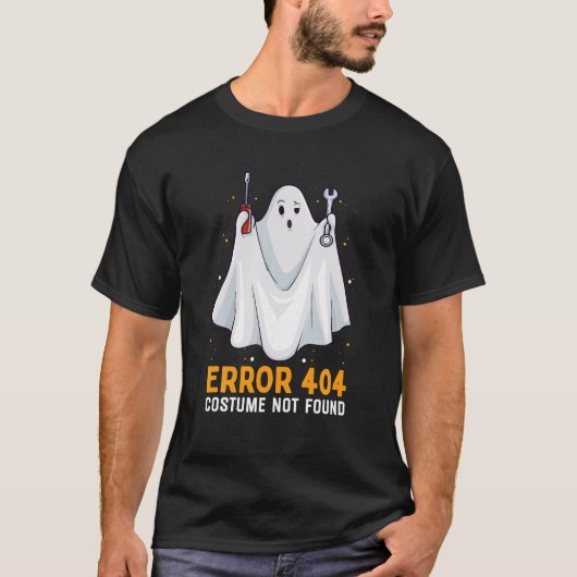 T-shirt Erreur drôle Costume 404 Pas trouvé Facile Lazy (Devant)