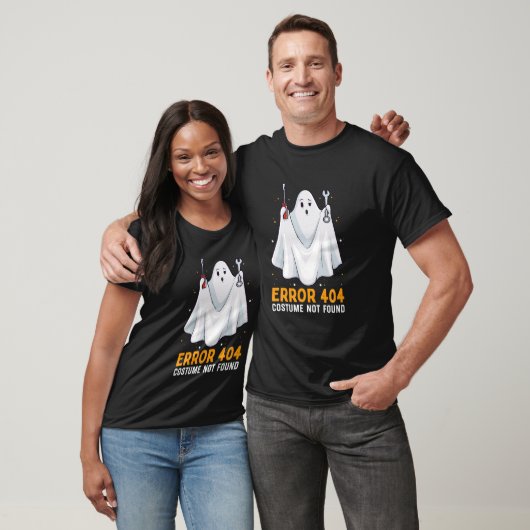 T-shirt Erreur drôle Costume 404 Pas trouvé Facile Lazy (Unisexe)
