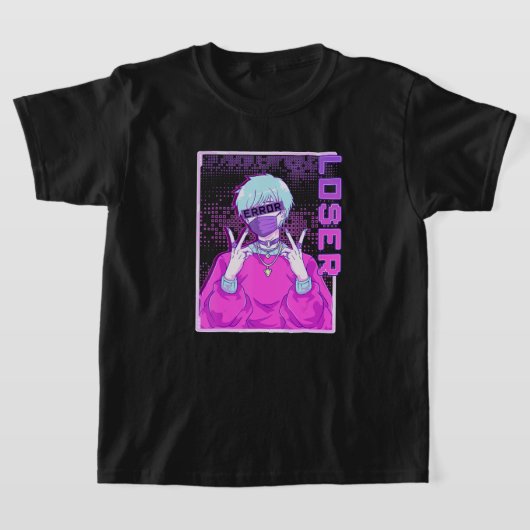 T-shirt Erreur du garçon de l'animal perdant Vaporwave Pun (Poser)
