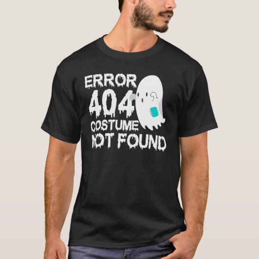 T-shirt Erreur Ghost Ghost Boo 404 Costume Non Trouvé Hall (Devant)