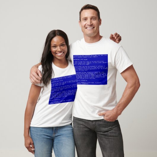 T-shirt Erreur nerd Windows Blue Screen of Death Error (EN (Unisexe)