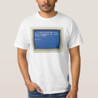 T-shirt Erreur Rétro DOS : C:\>MOTIVATION.EXE