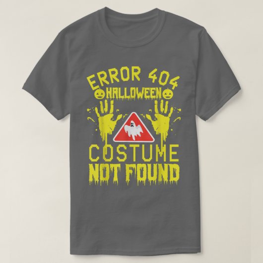 T-shirt Error 404 Costume Not Found Halloween Coding Costu (Design devant)