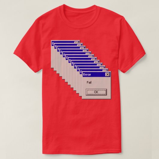 T-shirt ErrorFail Retro Old School Computer PopUp (Design devant)