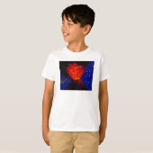 T-shirt Éruption du volcan et des étoiles (Devant entier)