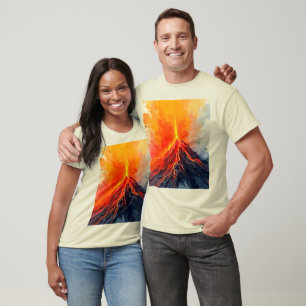 T-shirt Éruption volcanique : puissance brute
