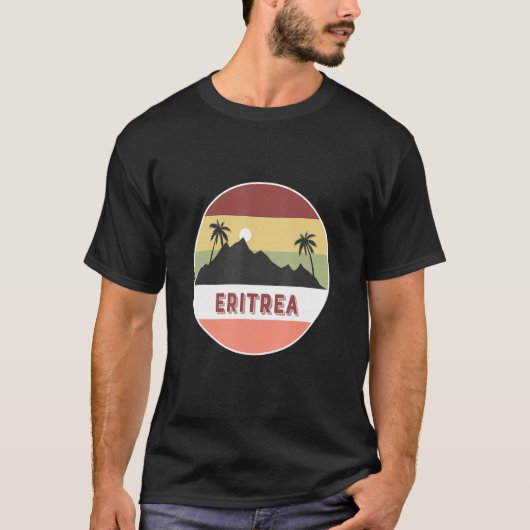 T-shirt Erythrée Montagne Et Palmes (Devant)