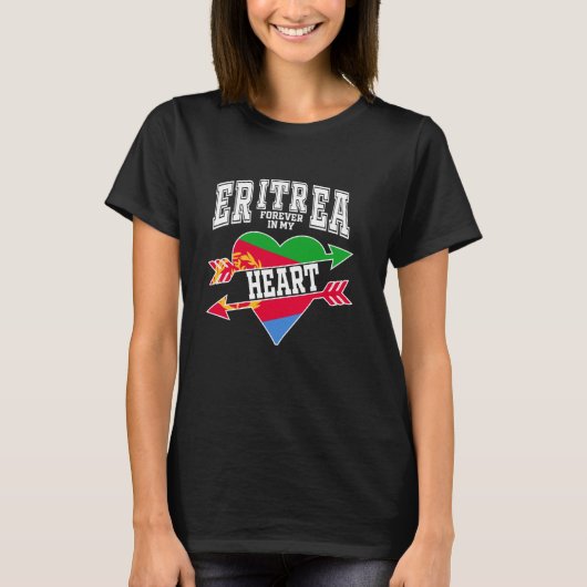 T-shirt Erythrée Toujours Dans Mon Coeur Avec L'Erythrée D (Devant)