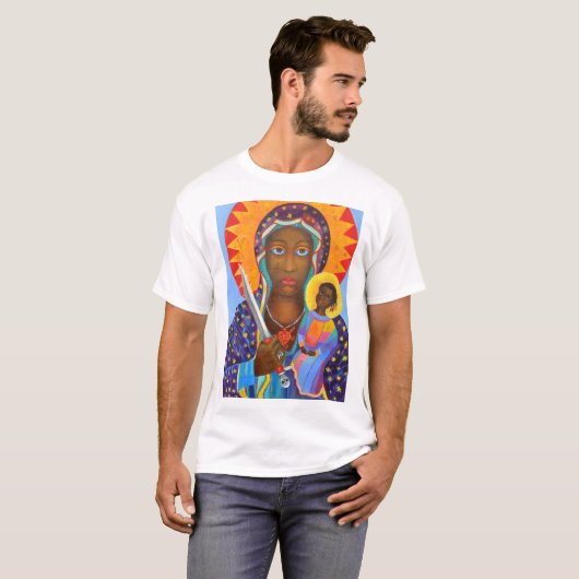 T-shirt Erzulie Dantor Black Madonna Voodoo Lwa (Devant entier)