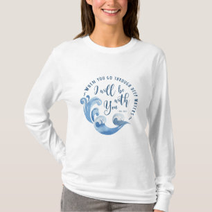 T-shirt Esaïe 43:2 Vagues océaniques