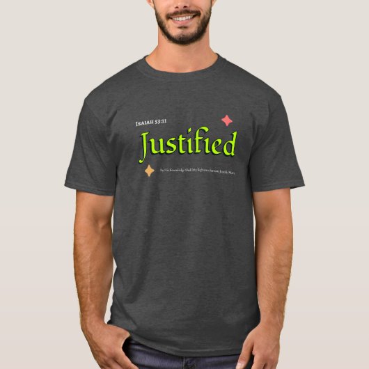 T-shirt Ésaïe justifiée 53:11 Chrétien (Devant)