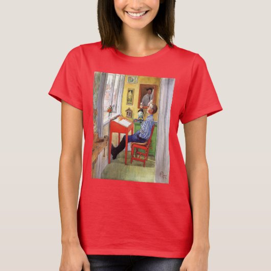T-shirt Esbjorn Faire ses devoirs par Carl Larsson (Devant)