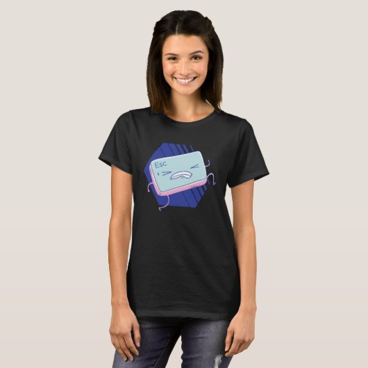 T-shirt Esc Key Fun Software Developer Informaticien (Devant entier)