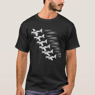 T-shirt Escadrille d'avions à hélice Vol acrobatique Aviat
