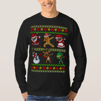 T-shirt Escadron afro-américain Noir Père Noël Mme Claus