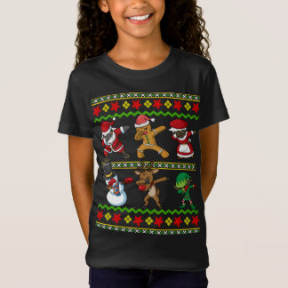T-Shirt Escadron afro-américain Noir Père Noël Mme Claus
