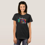 T-shirt Escadron de dialyse Watercol Love Stethoscope Rn (Devant entier)