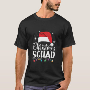 T-shirt Escadron de Noël Famille de chapeau de Santa Corre
