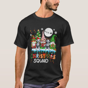 T-shirt Escadron De Noël Père Noël Reindeer Dalmatiens Ave