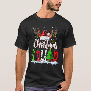 T-shirt Escadron de Noël Santa Hat Reindeer Famille Corres