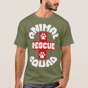 T-shirt Escadron de sauvetage des animaux - Chat de chien 