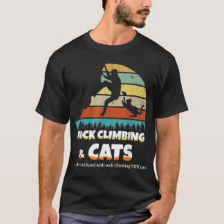 T-shirt Escalade avec des chats vintage
