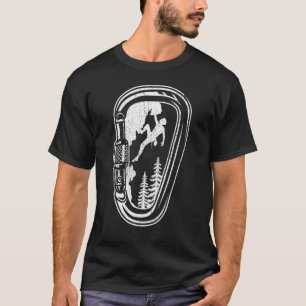 T-shirt Escalade Boulder Mountains Carabiner Escalade Moun