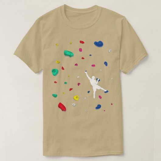 T-shirt Escalade Boulder Wall Rock Climber Bouldering 1 (Design devant)