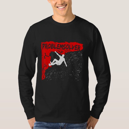 T-shirt Escalade Bouldering Mountainering Problem Solver (Devant)