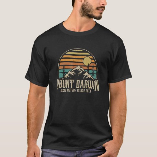 T-shirt Escalade Californie Randonnée Mont Darwin (Devant)