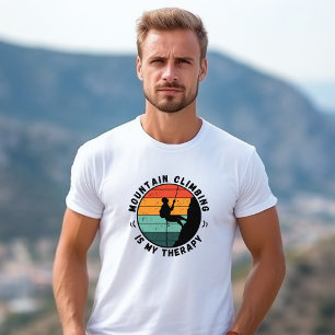 T-shirt Escalade de montagne est ma thérapie 4 Hommes