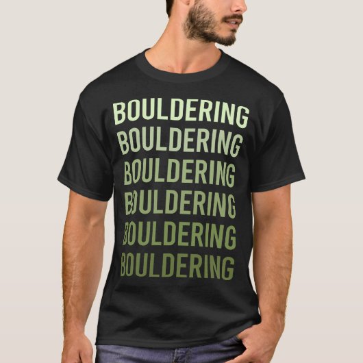 T-shirt Escalade de roche à soudure en texte vert (Devant)