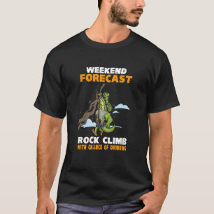 T-shirt Escalade De Rocher Avec Une Chance D'Activité Boir