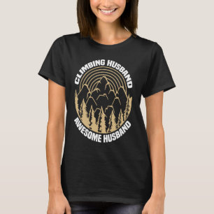 T-shirt Escalade d'époux grimpeur de rochers