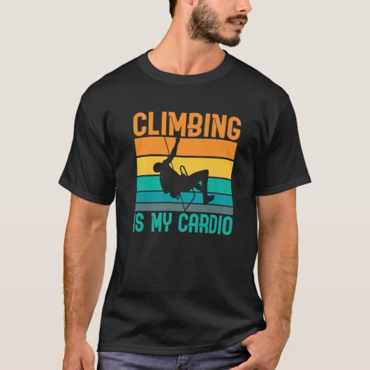 T-shirt Escalade Est Mon Cardio Tree Rock Climber (Devant)