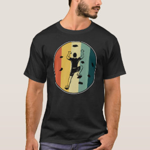 T-shirt Escalade graphique rétro Bouldering Rock Climber M