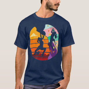 T-shirt Escalade murale Retro Escalade Rock