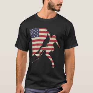 T-shirt Escalade patriotique du 4 juillet Drapeau américai