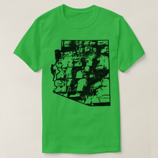 T-shirt Escalade Rock Arizona Rock Climber State Map Climb (Design devant)