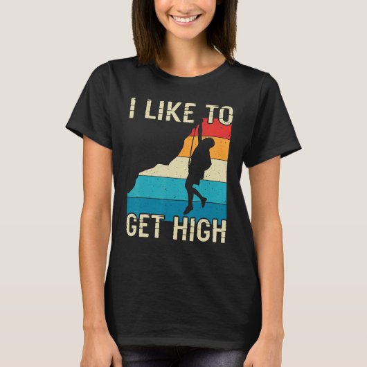 T-shirt Escalade Rock Boulder Mountain J'Aime Devenir Élev (Devant)