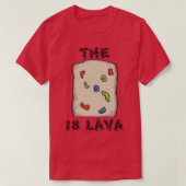 T-shirt Escalade rock Bouldering Funny Floor is lava Climb (Design devant)