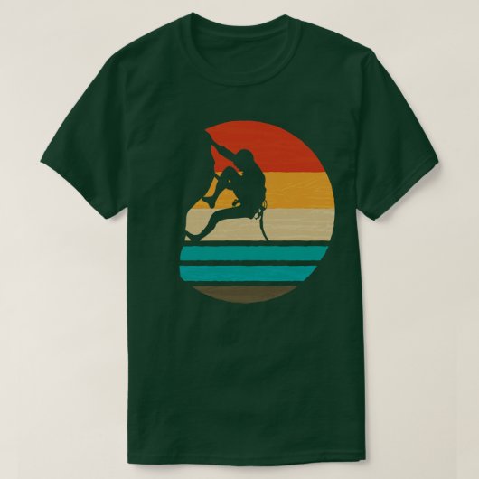 T-shirt Escalade rock Climber Retro 1 (Design devant)