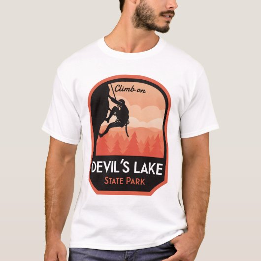 T-shirt Escalade Rock de Devils Lake State Park (Devant)