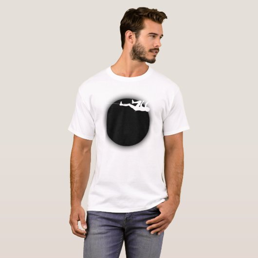 T-shirt Escalade rock et Lune noire (Devant entier)