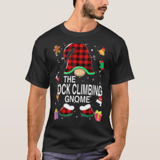T-shirt Escalade Rock Gnome Buffalo Plaid Matching Famille