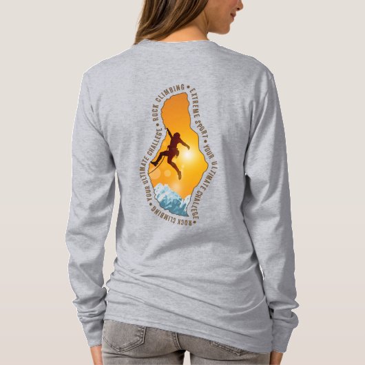 T-shirt Escalade rock | Longs manches femmes (Dos)
