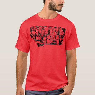 T-shirt Escalade Rock Montana Rock Climber State Map Climb
